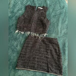 Lush Black and White Tweed 2 piece set